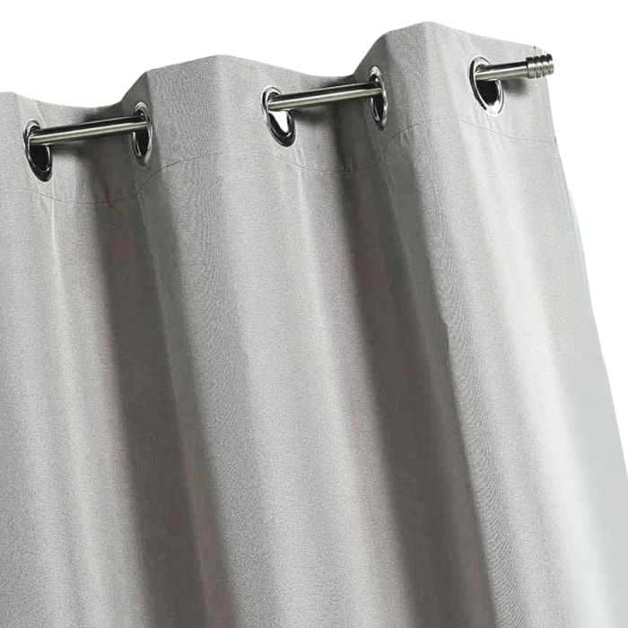 Rideau d'extérieur en tissu déperlant - Argent