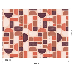 Papier peint panoramique Terracotta nebula  Intissé