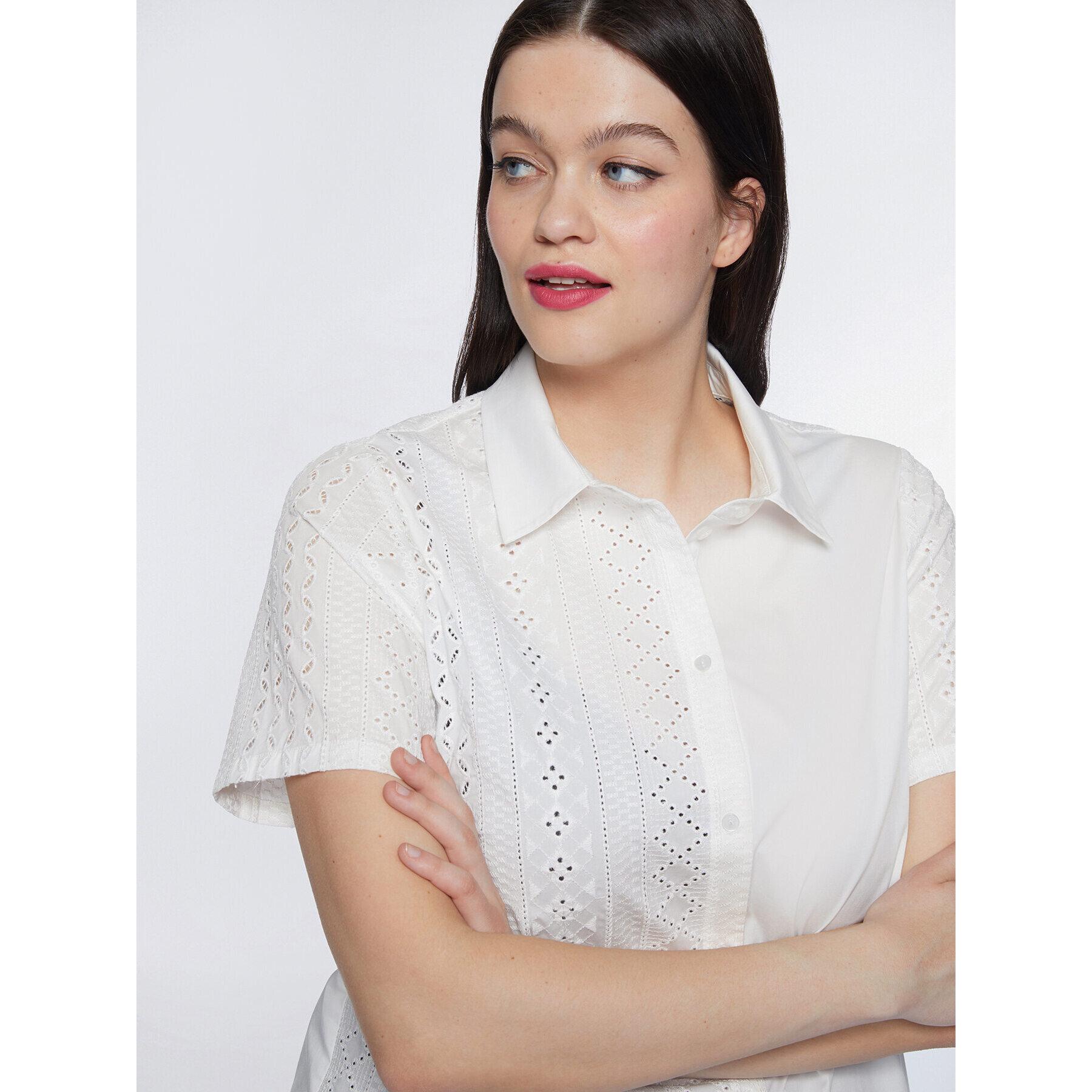 Fiorella Rubino - Camisa de sankt Gallen - Blanco