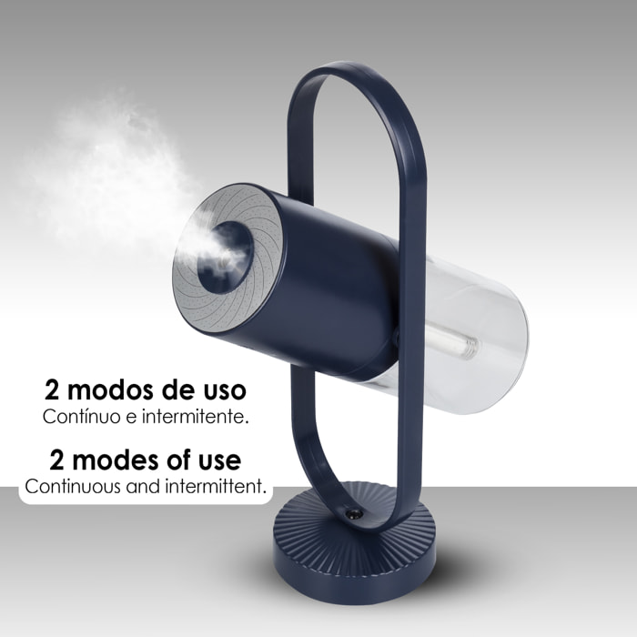 Umidificatore multifunzione da 200 ml con luci LED multicolore. Funzione sterilizzazione, compatibile con idroalcol.