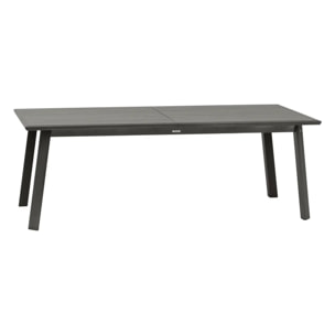 Table de jardin extensible "Pavane" graphite 12 places en aluminium traité époxy