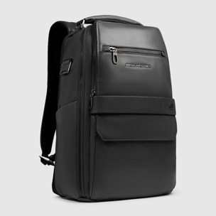 Piquadro Zaino da viaggio in pelle porta pc e iPad® con protezioni antiurto e RFID