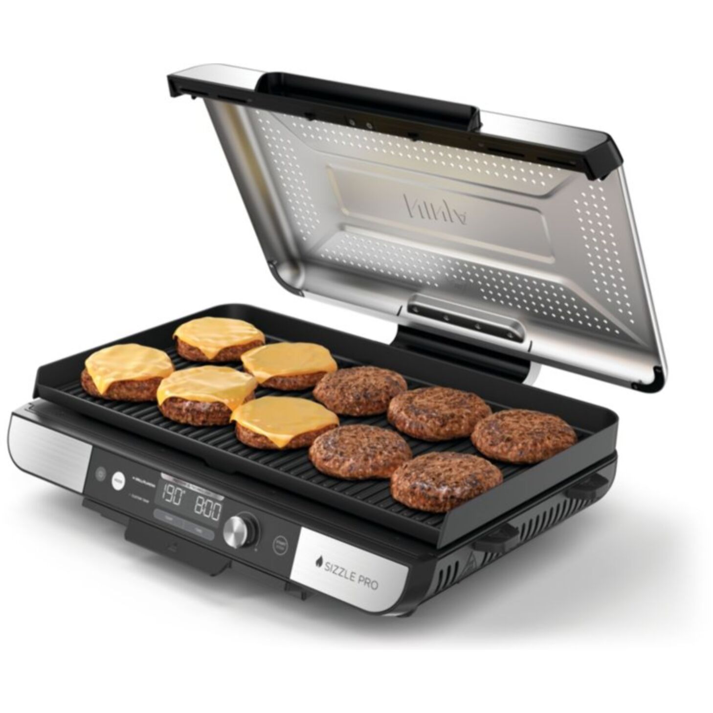 Grille-viande NINJA GX101EU gris grill/plancha intérieurXL à poser, 47x24.7 cm