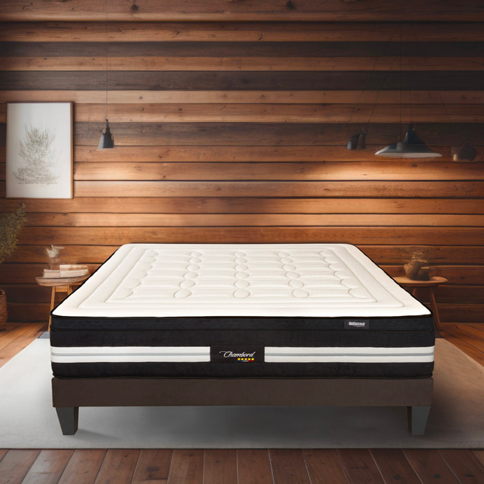 Matelas Chambord, 32 cm, Micro-Ressorts & Mémoire de Forme, Soutien Ferme, Aération Optimale