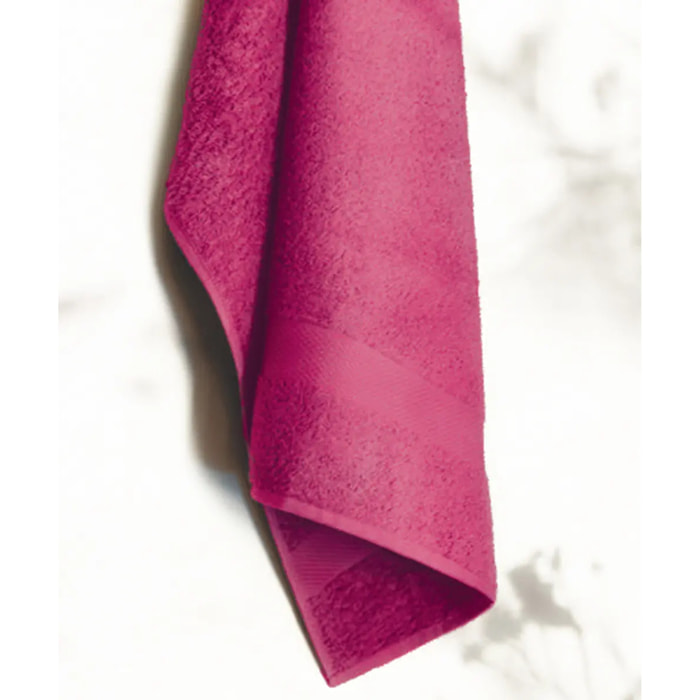 Set 3 asciugamano spugna cotone 100% Made in Italy. Ospite + Salvietta + Telo. Colore FUCSIA