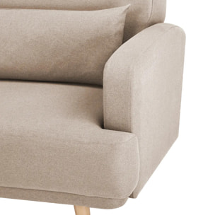 Canapé convertible Jack 3 places beige