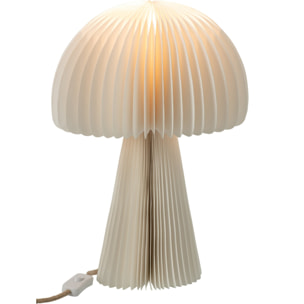 J-Line abat-jour Champignon Pliable - papier - blanc cassé