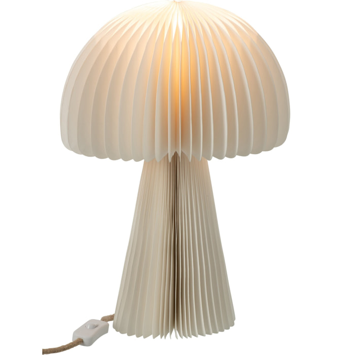 J-Line abat-jour Champignon Pliable - papier - blanc cassé