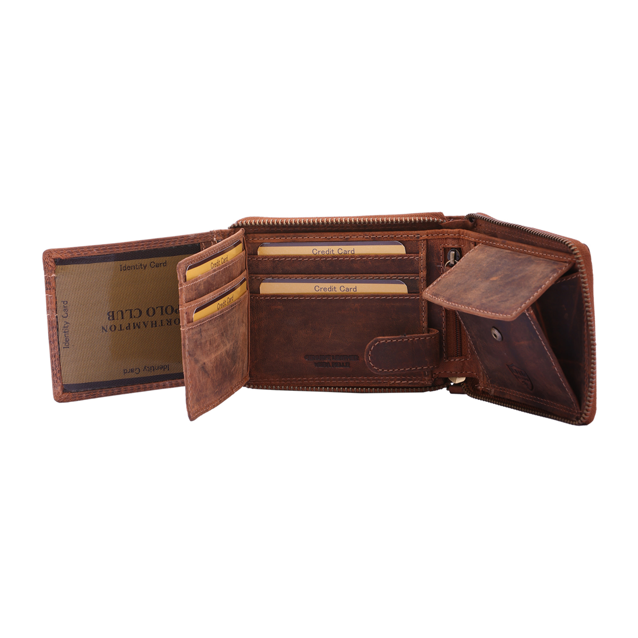 Portafoglio  da uomo In Vera pelle Made in Italy 9,5x12,5x2,5 cm