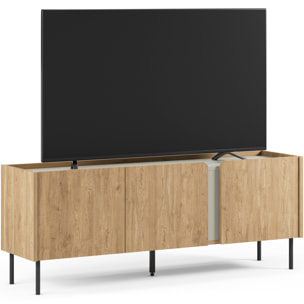 Meuble TV 3 portes bicolore - INGO