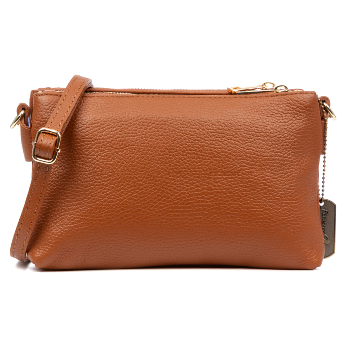 Barbania borsa a spalla donna. Pelle autentica Dollaro.