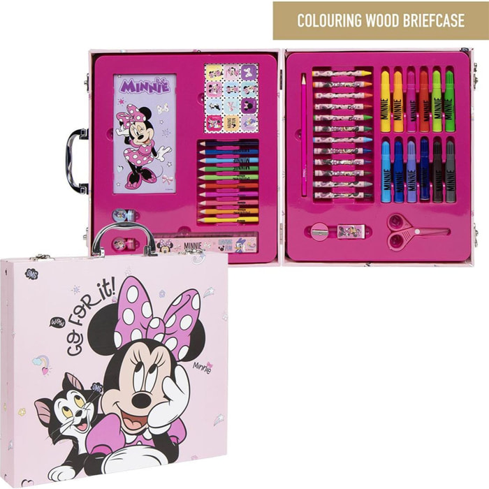 Set Papelería Coloreable Maletín Minnie