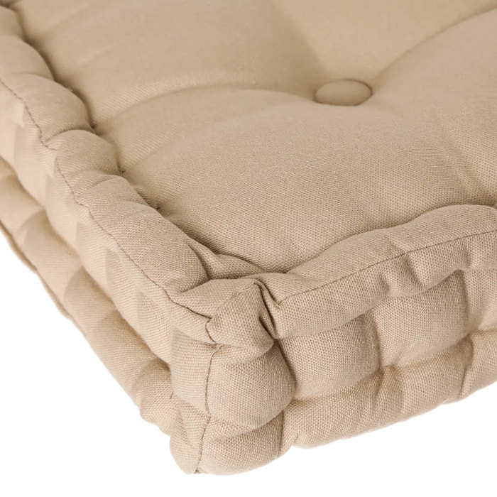 Coussin de sol "Anjali" beige 40x40cm