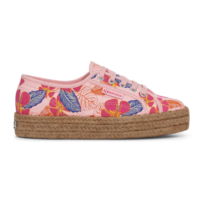 Scarpe da donna Superga Rosa 2730 ROPE HIBISCUS FLOWER PRINT
