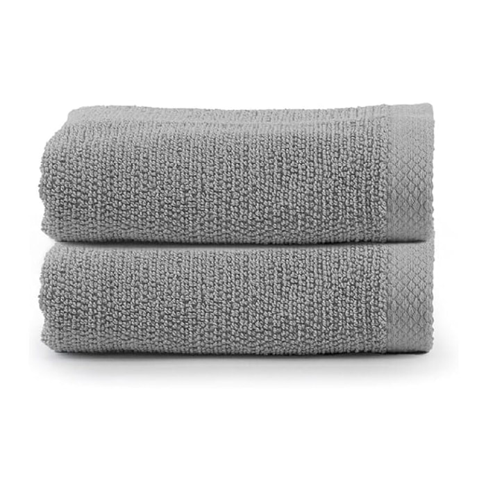 INTRECCI HOME Set Bagno 2 Asciugamani Ospite, in Puro Cotone 500 g,Morbidezza Extra, Assorbenza Superiore, Elegante e Durevole