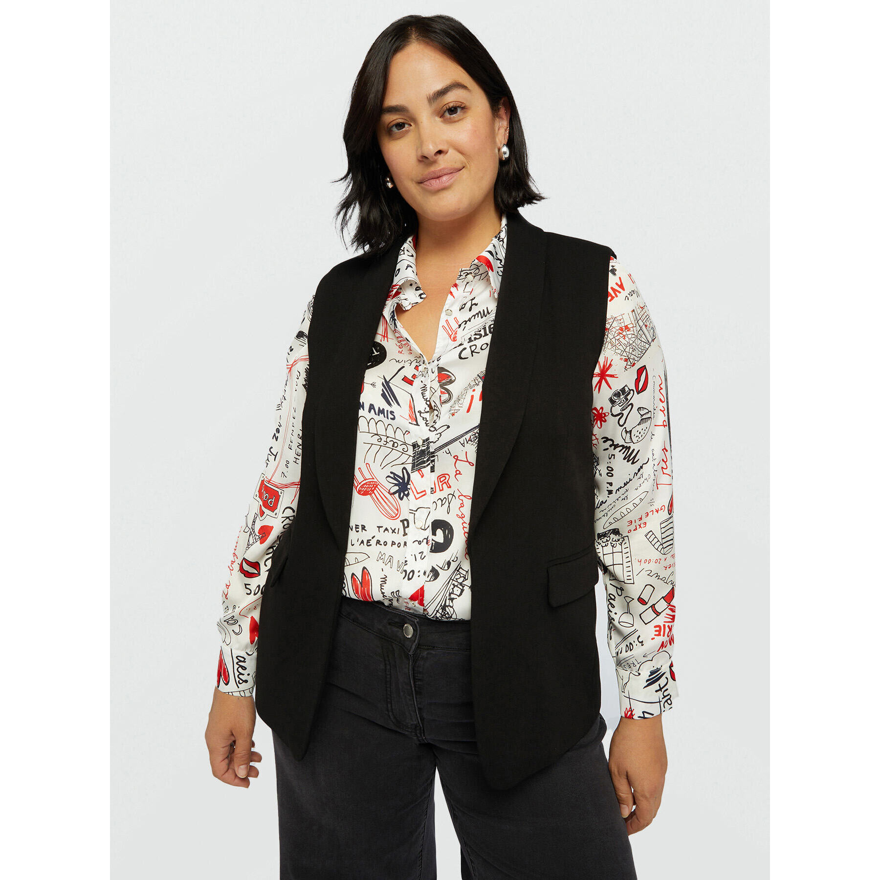 Fiorella Rubino - Blazer sin mangas - Negro