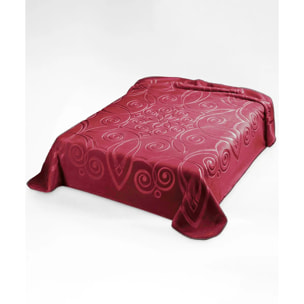 Coperta Plaid Rosso Fragola in tinta unita con morbido pile di poliestere