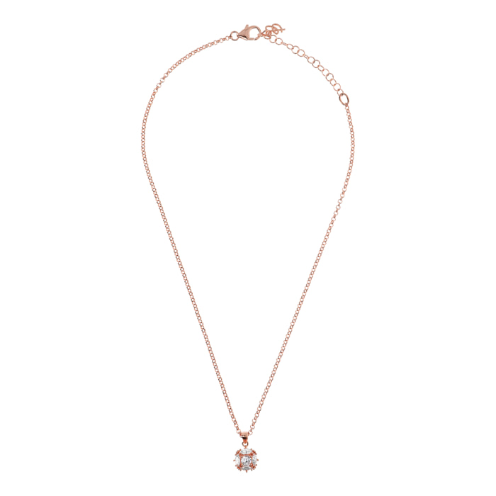 Collana Catena Rolo con Punto Luce in Cubic Zirconia