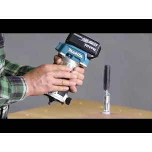 Affleureuse sans fil 18V LXT - MAKITA - sans batterie, ni chargeur - avec accessoires - MakPac - DRT50ZJX3