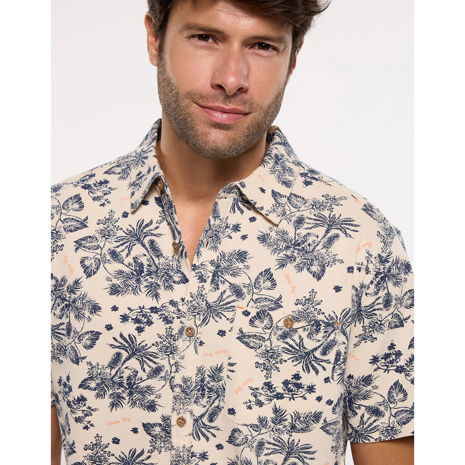 Camisa Manga Corta Beige - Tryndamere