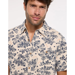 Camisa Manga Corta Beige - Tryndamere