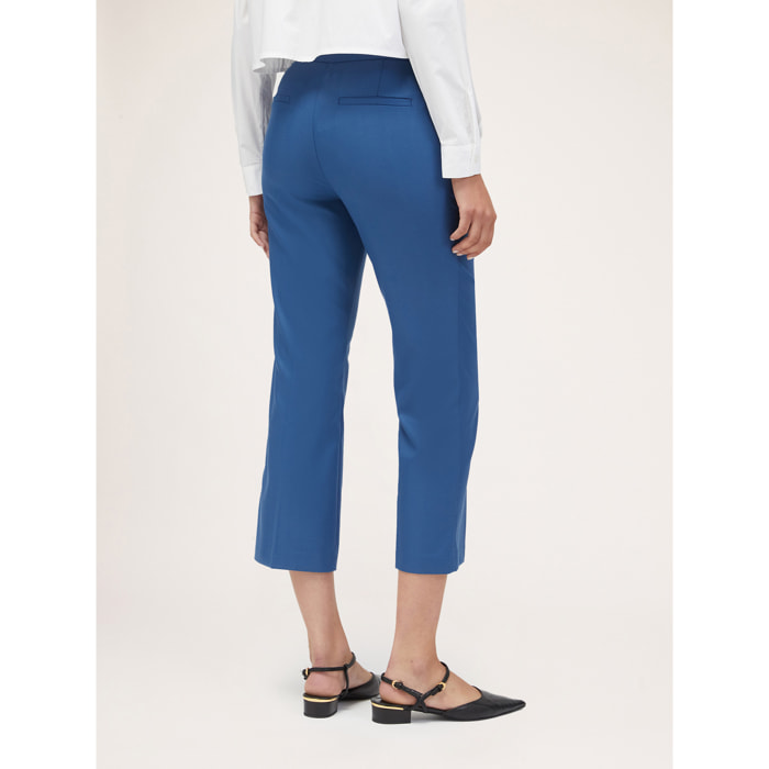 Motivi - Pantaloni kick flare in poliviscosa - Blu