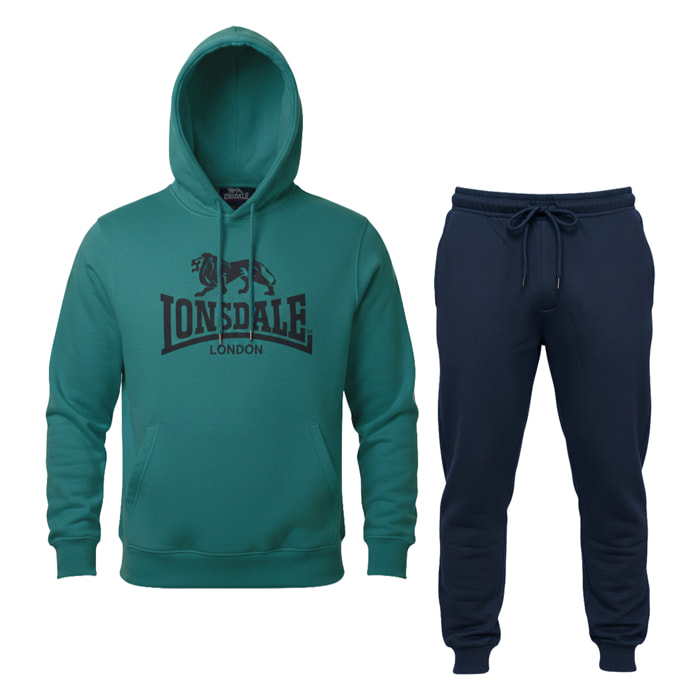 Tuta Uomo LONSDALE Cotone Felpato Cappuccio