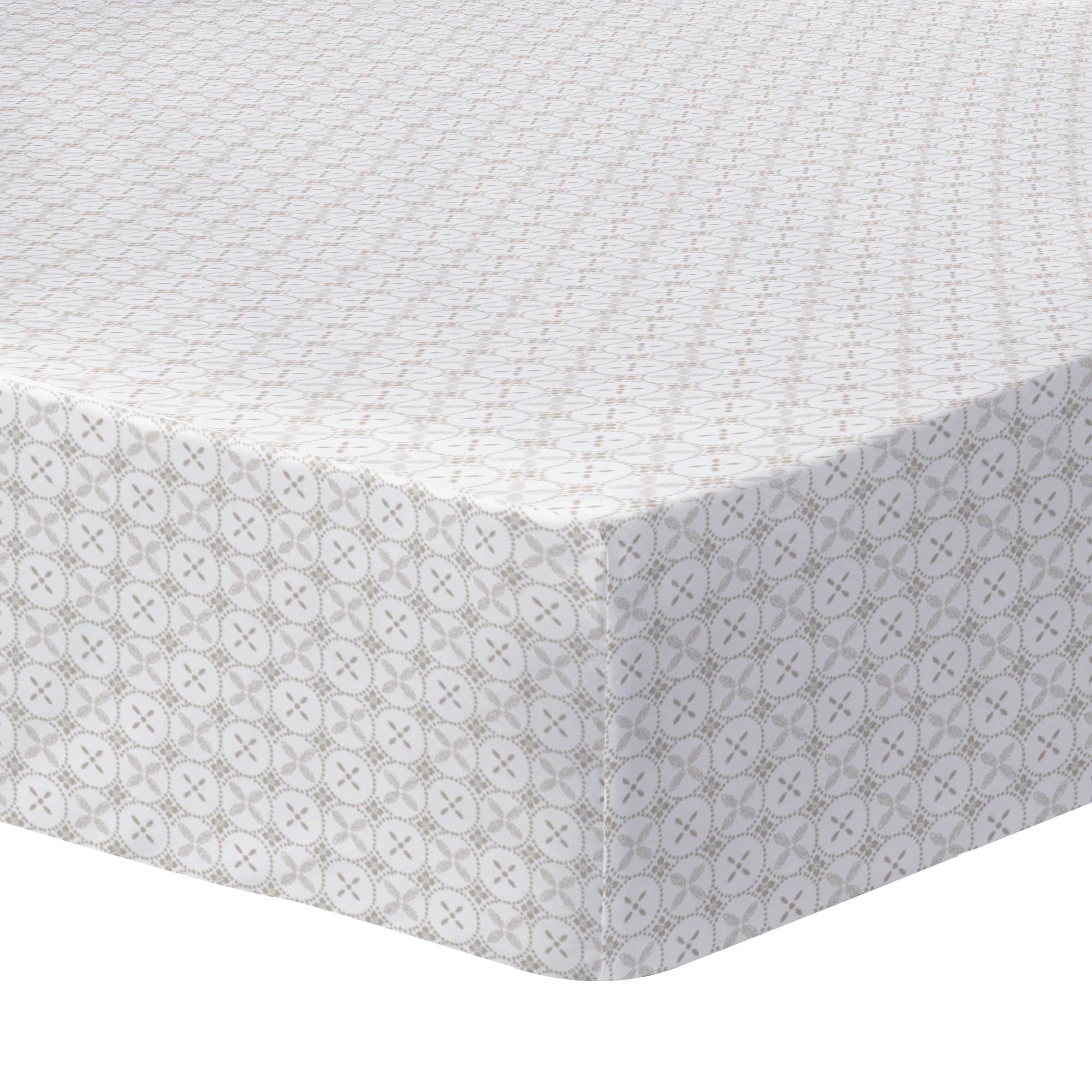 Drap housse imprimé 100% coton, TENDANCE CÉRAMIQUE