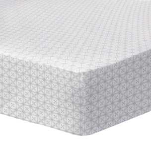 Drap housse imprimé 100% coton, TENDANCE CÉRAMIQUE