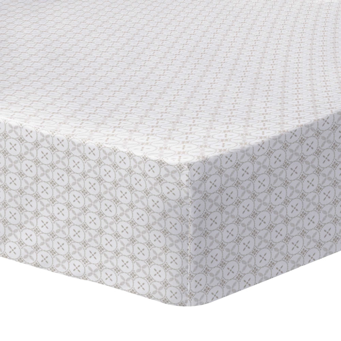 Drap housse imprimé 100% coton, TENDANCE CÉRAMIQUE
