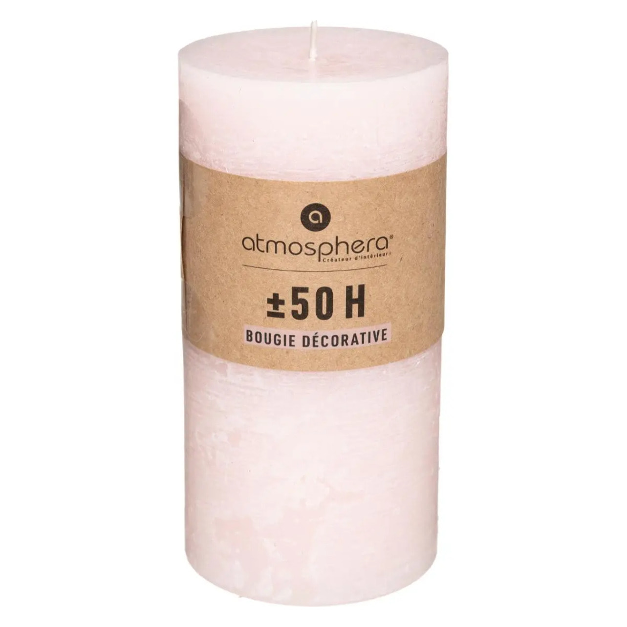 Bougie rustique rose clair 445g