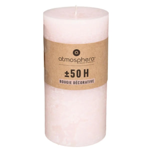 Bougie rustique rose clair 445g
