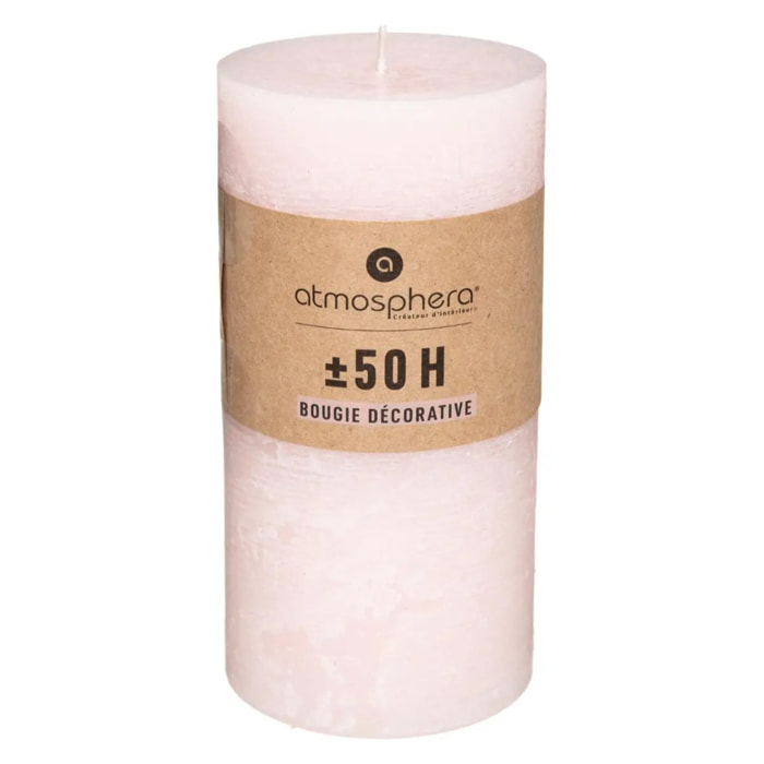 Bougie rustique rose clair 445g