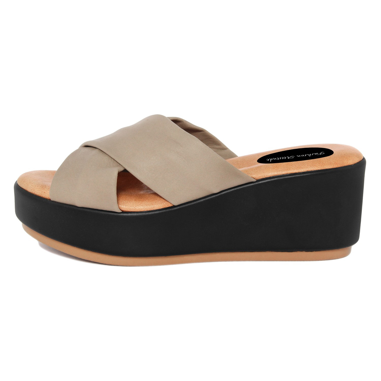 SANDALO IN PELLE MADE IN ITALY FASHION ATTITUDE COLORE COLORE Beige