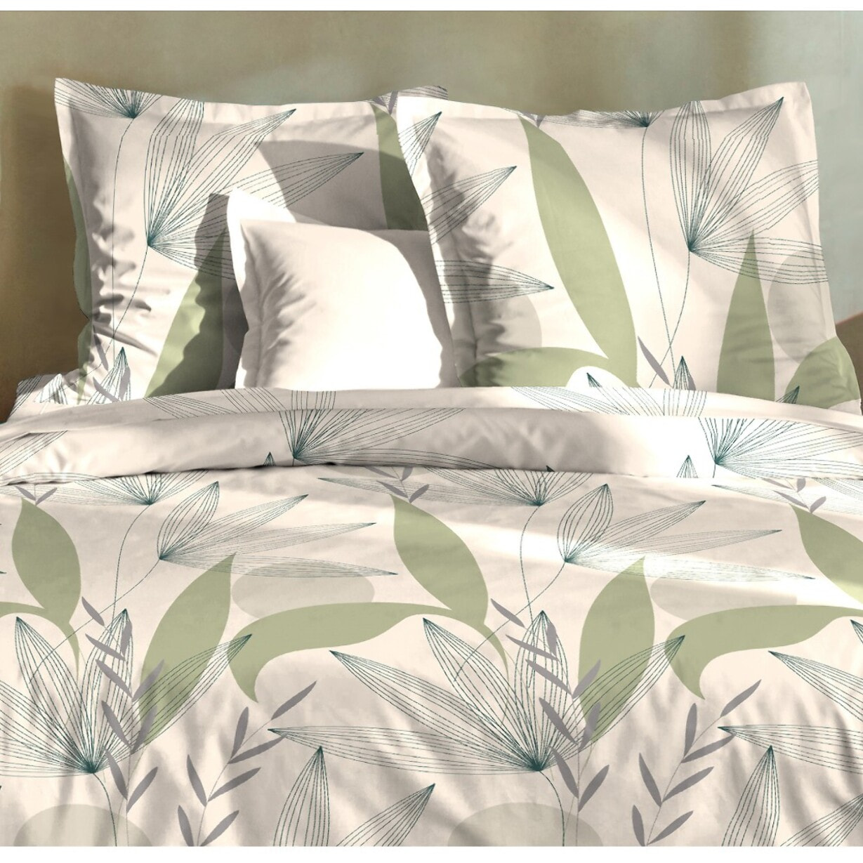 Parure housse de couette 3pcs 100% 100% coton 57 fils_dune