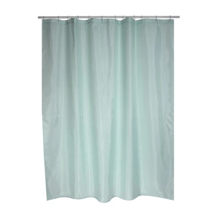 Rideau de douche Polyester EVERGREEN 180x200cm QUALITà PREMIUM Vert - Anneaux inclus MSV