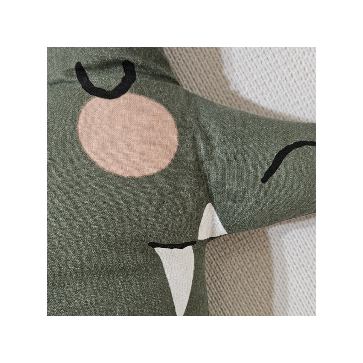 Coussin en forme de crocodile housse non amovible en coton - ALI