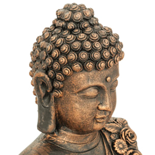 Statuette "Bouddha" en fibre de verre H53cm bronze