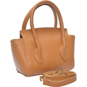 Borsa a spalla Anna Luchini Cammello