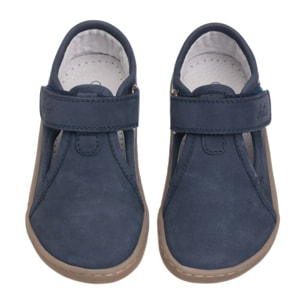 Cangrejera Barefoot azul para Niños confeccionada en piel y 100% respetuosa