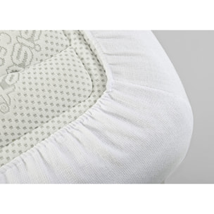 Traversa Coprimaterasso Per Letto In Spugna 100% Cotone Jacquard Made In Italy Angoli Elasticizzati 450gr/mq