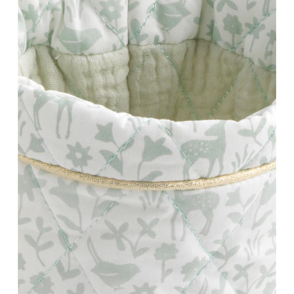 Lot de 3 panières en coton blanc