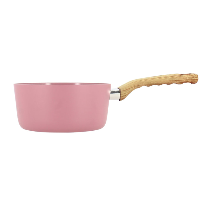 Casserole 18cm en aluminium recyclé lilas - tous feux COLORAMA