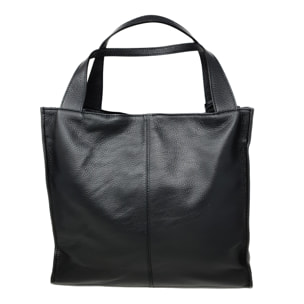 Chicca Borse Borsa a Mano Shopper Donna in Pelle Nero
