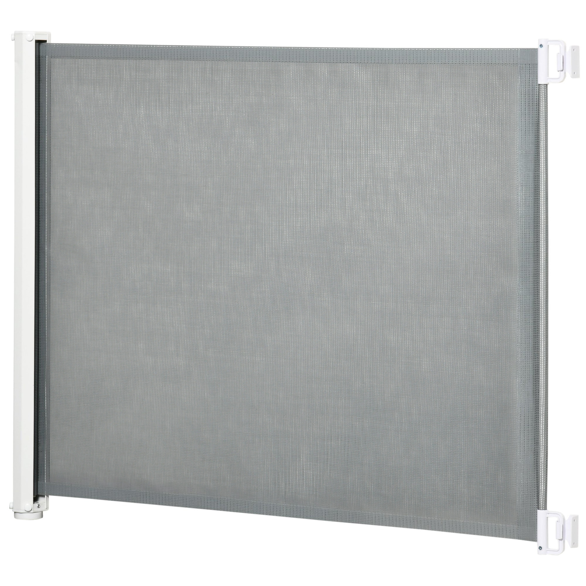 Barrière de sécurité barrière animaux rétractable automatique 1,15L x 0,83H m teslin métal gris