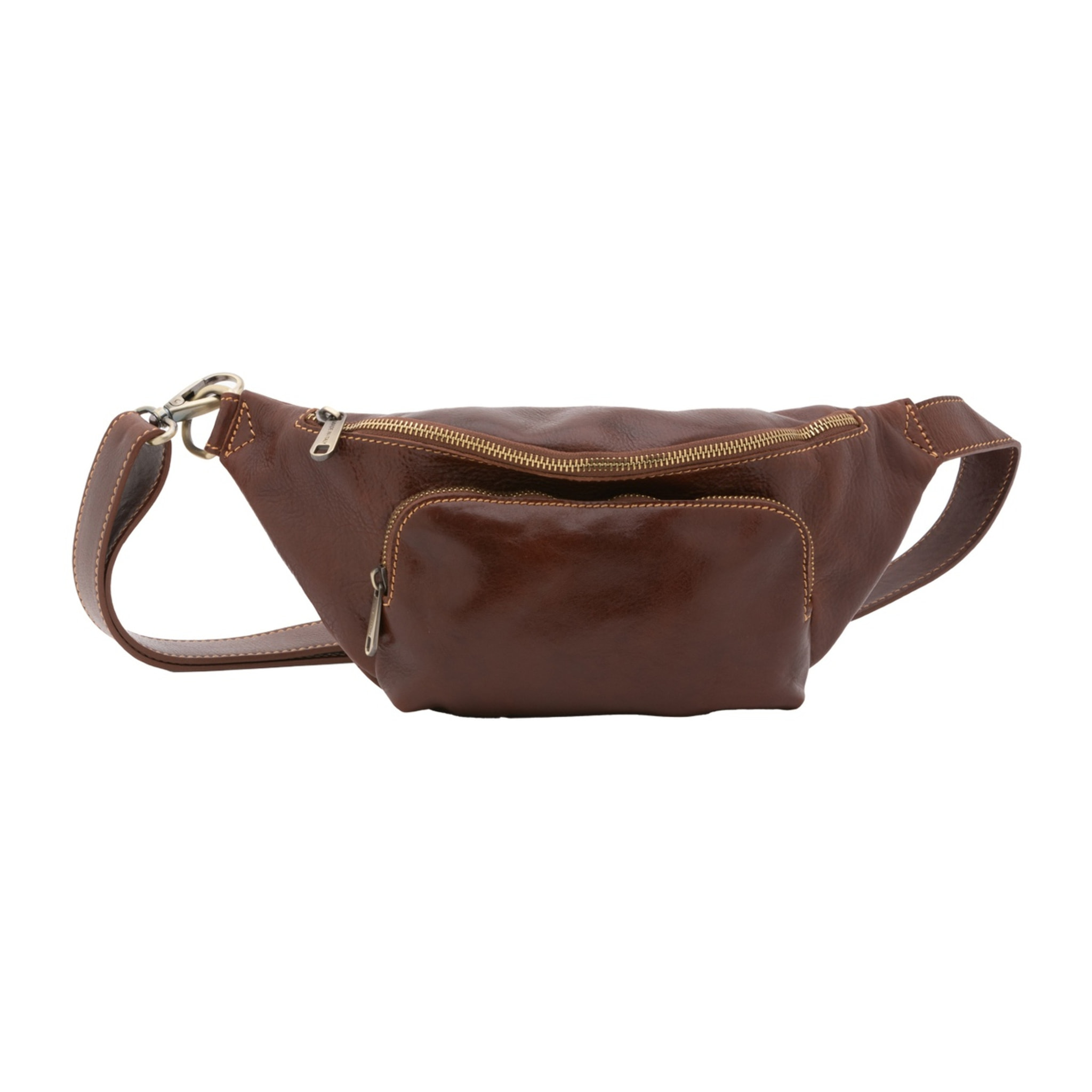 Marsupio da uomo in vera pelle - Modello False - 100% pelle - 37.0 x 16.5 x 10.0 cm