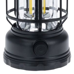 Well home luz de camping ø11,5x17,8cm con 3 bombillas y recargable por usb color negro