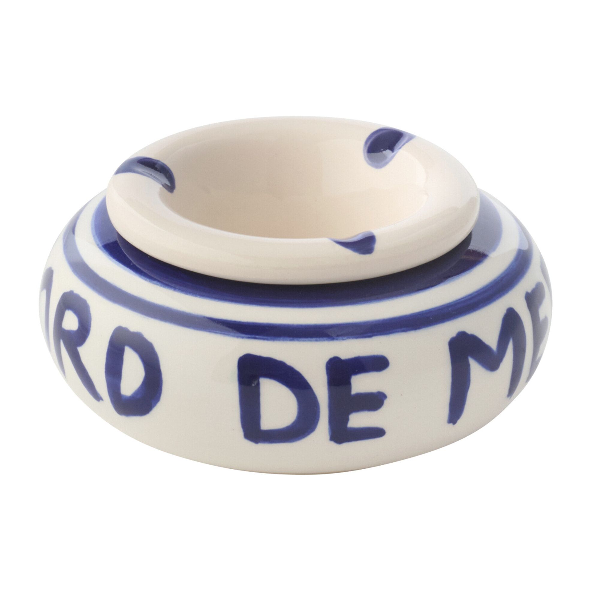 J-Line Cendrier - céramique - bleu foncé - small