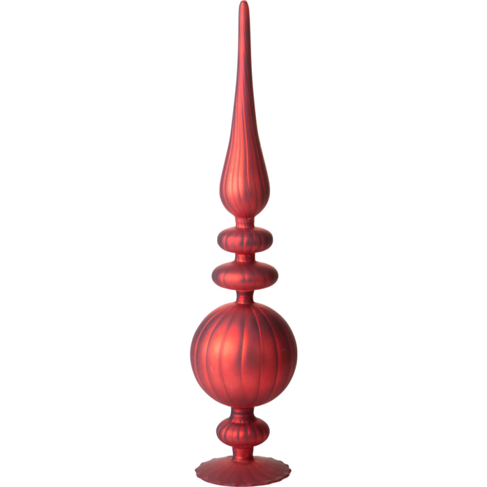 Glass topiary - Pezzi 1 - Colore Rosso - 12x52Hx12cm - Bianchi Dino