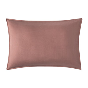 Taie d'oreiller unie en lin lavé, Made in France, NOUVELLE VAGUE , Rouge Brindille
